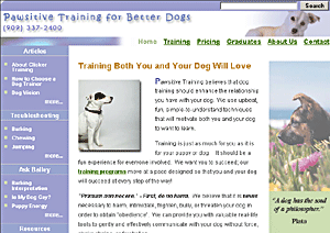 Redesign of Pawsitive Training for Better Dogs web site